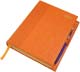 Ежедневник А5 с ручкой датированный на 2022 год оранжевый