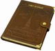 Ежедневник А5 датированный на 2024 год с золотым срезом блока, тиснение кожи "Петропавловка"