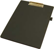 Папка-планшет для бумаг А4 экокожа черная
