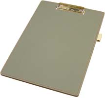 Папка-планшет для бумаг А4 экокожа серая